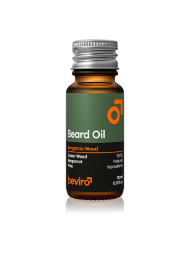 Beviro Bergamia Wood масло за бради с аромат на дървесина 10 мл.
