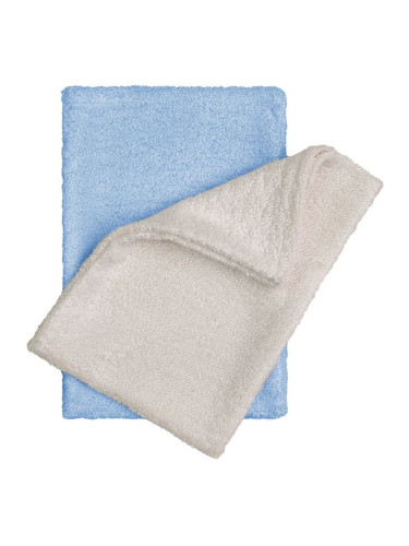T-Tomi Bamboo Washcloth Natur + Blue кърпа за измиване 14x20 cm 2 бр.