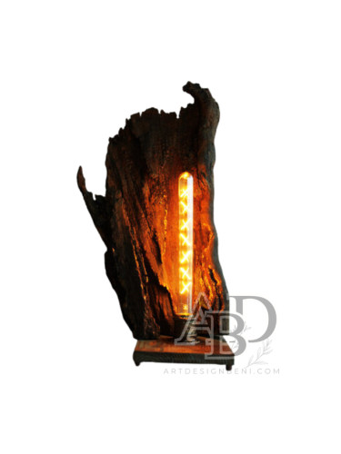 Бутикова арт интериорна лампа от driftwood от естествено дърво