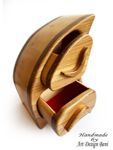 Ръчно изработена Луксозна Арт дървена кутия за бижута
