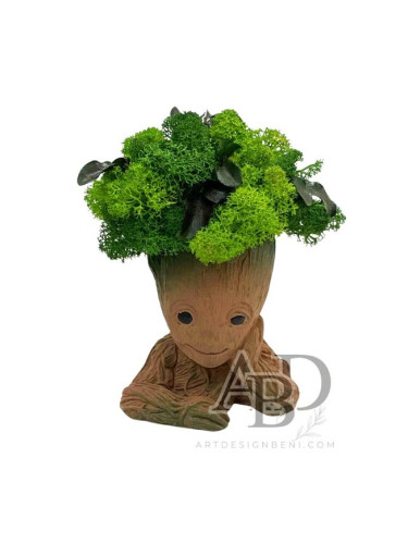 Човече Груд с премиум скандинавски мъх и стабилизиран бръшлян