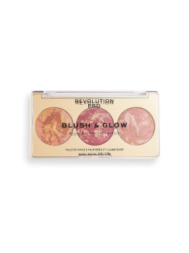 REVOLUTION PRO Blush & Glow Face Palette Cranberry Glow Палитра  8,4gr
