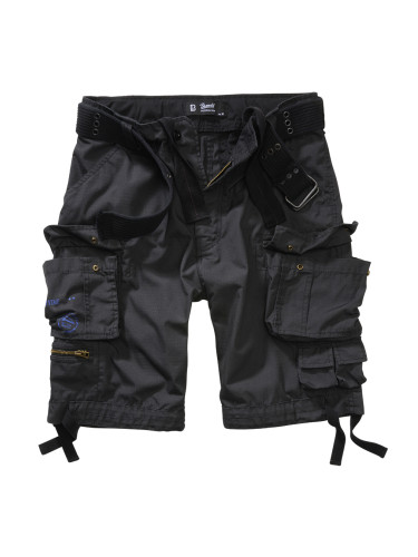 Мъжки къси карго панталони в черен цвят Savage Ripstop
