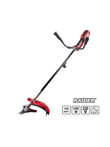 Тример електрически RAIDER RD-EBC08, 1200W, 42 см, разглобяем прът, с нож и корда
