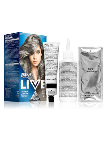 Schwarzkopf LIVE Urban Metallics перманентната боя за коса цвят U72 Dusty Silver 1 бр.