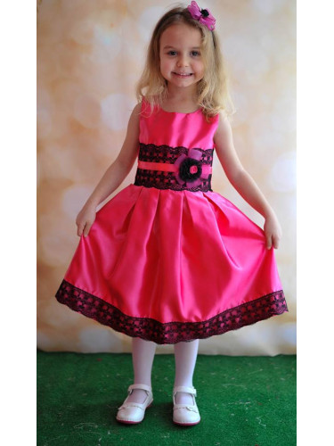 Официална детска рокля в циклама