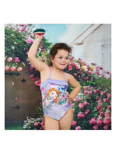 Детски цял бански в лилаво с принцеса София