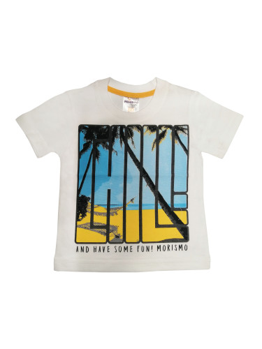  Детска тениска за момче в бяло с картинка