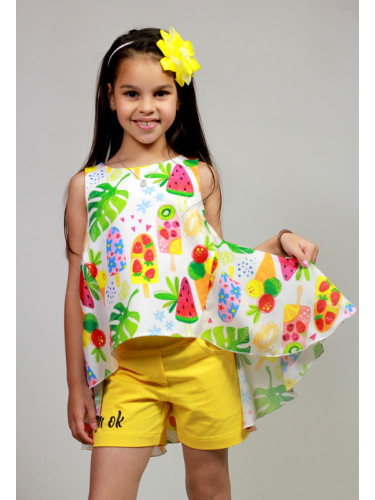 Лятна туника за момиче със сладоледи и плодове 