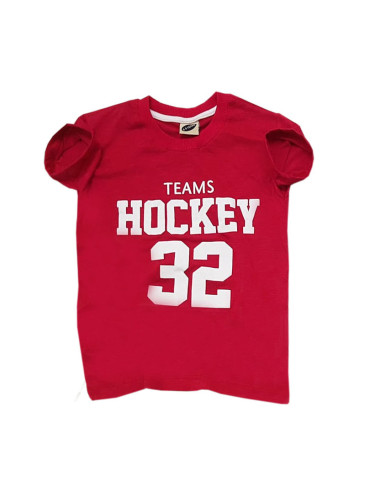  Детска тениска за момче в червено с номер