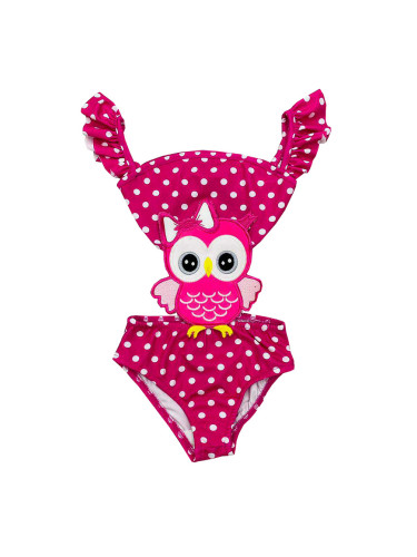 Детски бански в циклама с бухалче