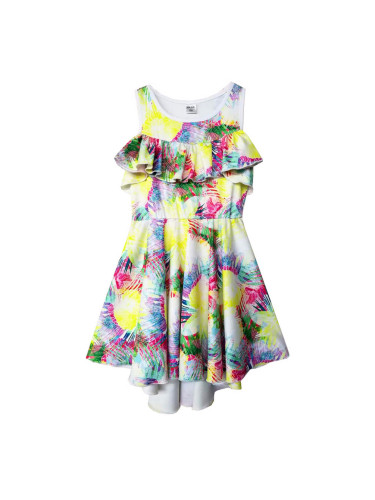 Лятна детска рокля без ръкав в нежни цветове