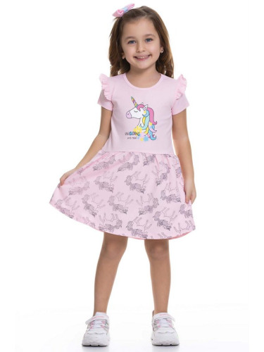 Ежедневна детска рокля с Пони/Еднорог в розово 9686521