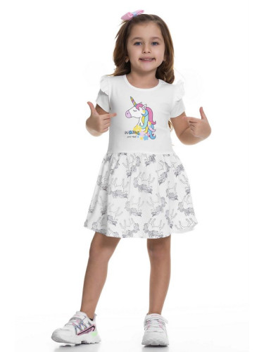 Ежедневна детска рокля с Пони/Еднорог в бяло 9353441