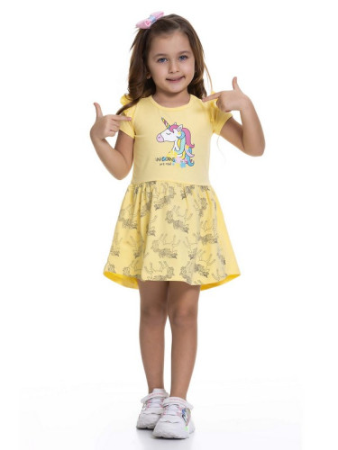 Ежедневна детска рокля с Пони/Еднорог в жълто 9432543