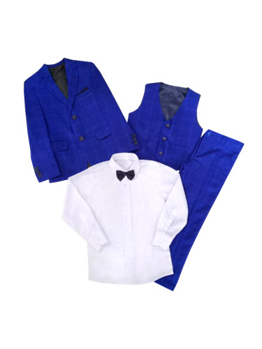 Официален детски костюм в светлосиньо за момче от 5 части със сако