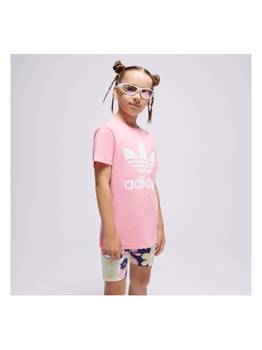 Adidas Тениска Trefoil Tee Girl детски Дрехи Тениски IB9932 Розов