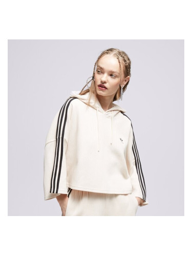 Adidas Суитчър С Качулка Cropped Hoodie дамски Дрехи Суичъри IC5461 Бял