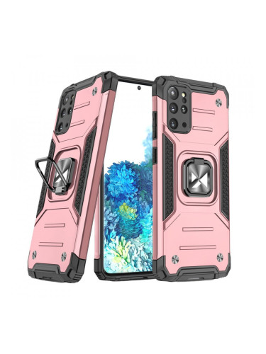 Подсилен гръб WOZINSKY Ring Armor със стойка - Samsung Galaxy S20+ / S20+ 5G розов