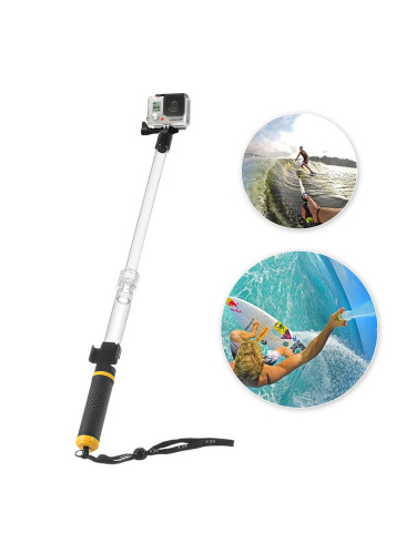 Float Selfie Pole Extendable Floating Monopod for GoPro SJCAM черен