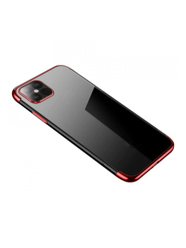 Прозрачен силиконов гръб с цветен кант Clear Color - Xiaomi Poco M3 / Redmi 9T червен