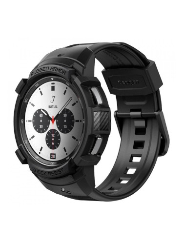Калъф за корпус с каишка SPIGEN Rugged Armor Pro- Samsung Galaxy Watch4 Classic 42mm черен мат