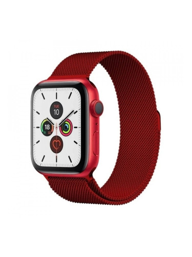 Магнитна стоманена каишка Magnetic - Apple Watch 7 45mm червен