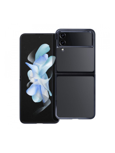 Прозрачен калъф 360° FORCELL Focus с цветна рамка - Samsung Galaxy Z Flip4 черна