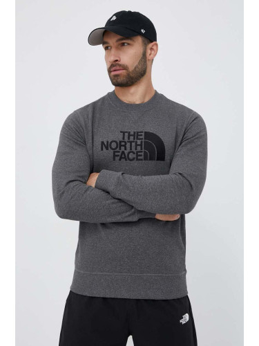 Суичър The North Face в сиво с апликация