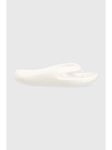 Джапанки Crocs Mellow Flip в бяло с равна подметка 208437
