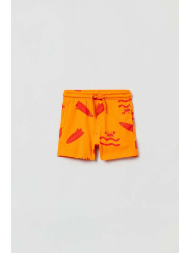 Бебешки къс панталон от памук OVS в оранжево
