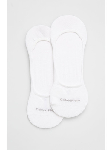 Чорапи Calvin Klein  (2 чифта) мъжки в бяло 701218708