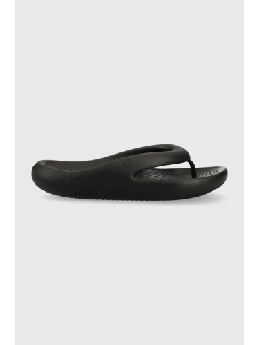 Джапанки Crocs Mellow Slide в черно с равна подметка 208437