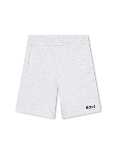 Детски къси панталони BOSS в сиво