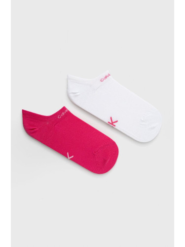 Чорапи Calvin Klein дамски в розово