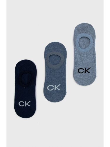 Чорапи Calvin Klein (3 чифта) мъжки в тъмносиньо 701218723