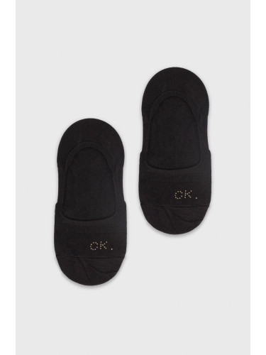 Чорапи Calvin Klein дамско в черно 701218780