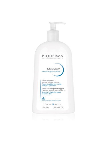 Bioderma Atoderm Intensive Gel Moussant подхранващ гел-пяна за много суха чуствителна и атопична кожа 1000 мл.