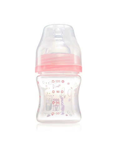 BabyOno Baby Bottle бебешко шише против колики 0m+ Pink 120 мл.