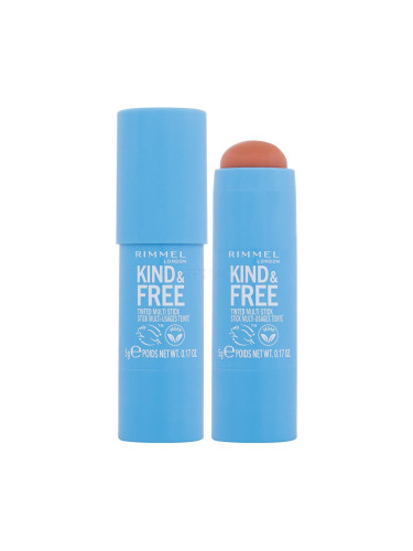 Rimmel London Kind & Free Tinted Multi Stick Руж за жени 5 гр Нюанс 002 Peachy Cheeks