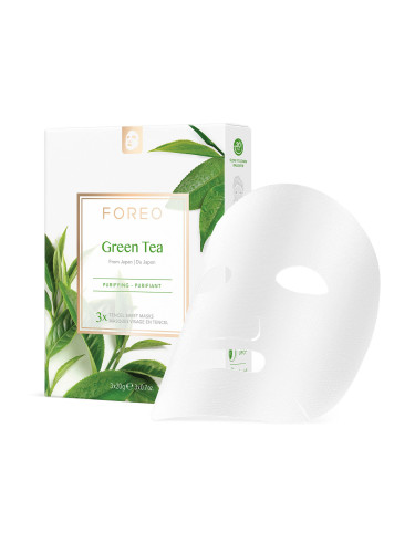 FOREO Farm To Face Sheet Mask - Green Tea ×3 Маска за лице дамски 60gr