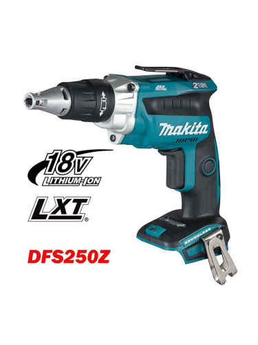 Винтоверт акумулаторен за гипскартон Makita DFS250Z, 18V, LXT, 25Nm