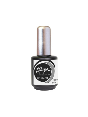 Мат топ лак за гел лак за нокти Thuya Gel On Off Top Coat Matte 14ml