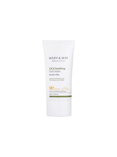 MARY & MAY | Cica Soothing Sun Cream SPF50+ PA++++, 50 ml