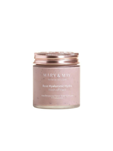 MARY & MAY | Rose Hyaluronic Hydra Wash Off Pack, 125 g