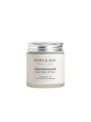 MARY & MAY | Lemon Niacinamide Glow Wash Off Pack, 125 g