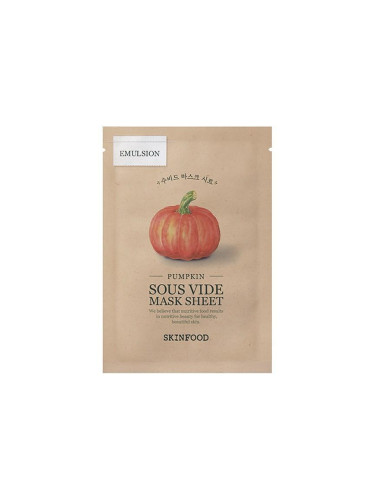 SKINFOOD | Pumpkin Sous Vide Mask Sheet, 20 g