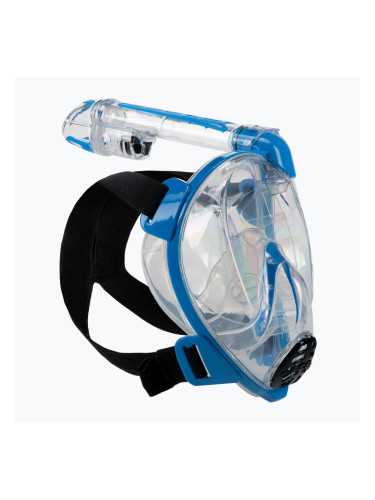 Целолицева маска за гмуркане с шнорхел Cressi Duke Dry blue XDT000020