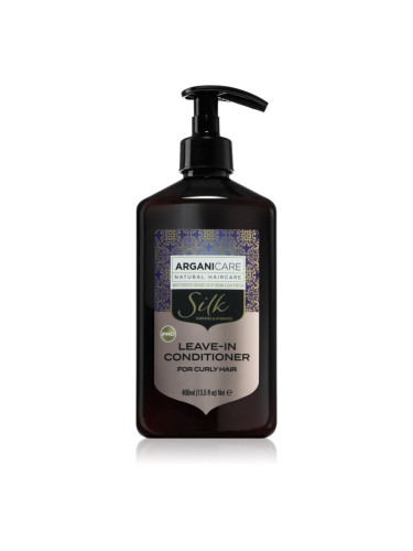 Arganicare Silk Protein Leave-In Conditioner балсам без отмиване за къдрава коса 400 мл.