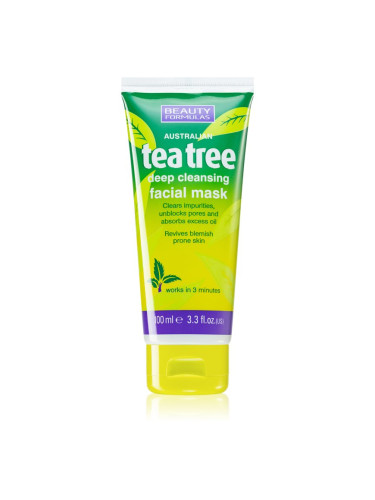 Beauty Formulas Tea Tree дълбоко почистваща маска 100 мл.